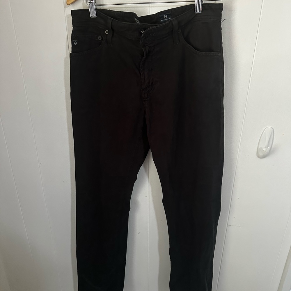 Ag Adriano Goldschmied Black Straight Leg Jeans